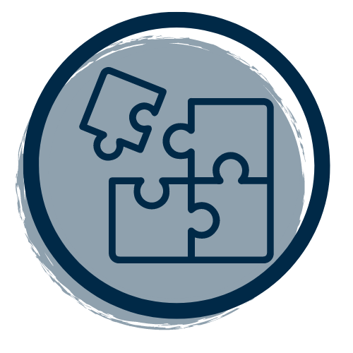 image of puzzle pieces representing active aging activities amenities